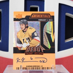 Kadean Korczak 2022-23 - Debut Ticket Access Orange Auto Rookie /45  Credentials